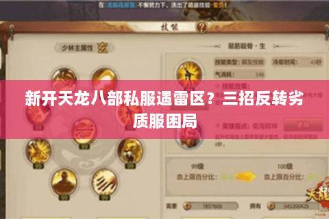 新开天龙八部私服遇雷区？三招反转劣质服困局