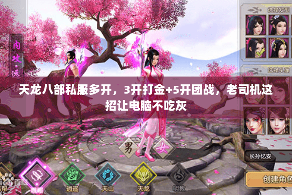 天龙八部私服多开，3开打金+5开团战，老司机这招让电脑不吃灰