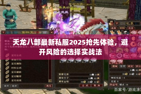 天龙八部最新私服2025抢先体验,避开风险的选择实战法 天龙八部最新私服2025抢先体验,避开风险的选择实战法