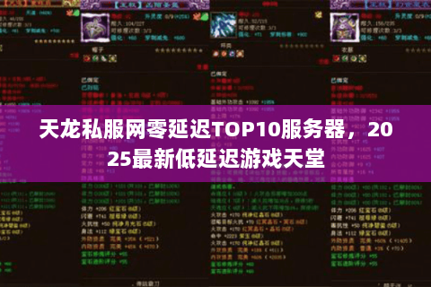 天龙私服网零延迟TOP10服务器,2025最新低延迟游戏天堂 天龙私服网零延迟TOP10服务器,2025最新低延迟游戏天堂