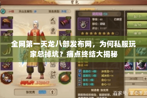 全网第一天龙八部发布网,为何私服玩家总掉坑?痛点终结大揭秘 全网第一天龙八部发布网,为何私服玩家总掉坑?痛点终结大揭秘