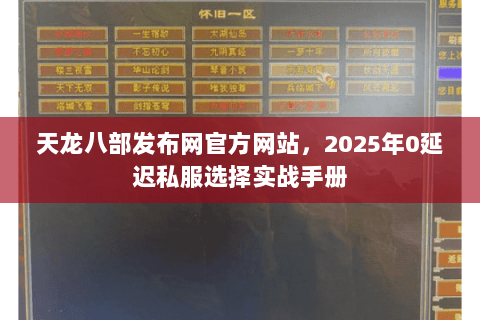 天龙八部发布网官方网站，2025年0延迟私服选择实战手册