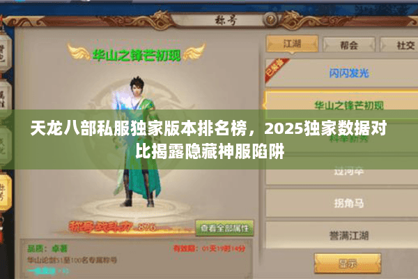 天龙八部私服独家版本排名榜,2025独家数据对比揭露隐藏神服陷阱 天龙八部私服独家版本排名榜,2025独家数据对比揭露隐藏神服陷阱
