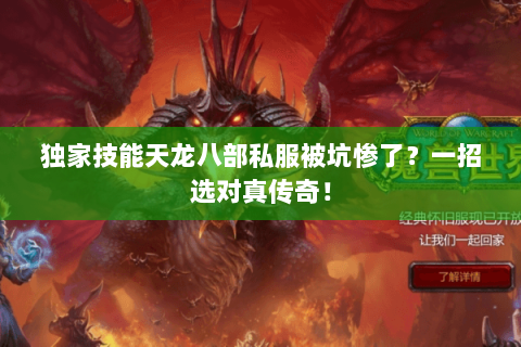 独家技能天龙八部私服被坑惨了?一招选对真传奇! 独家技能天龙八部私服被坑惨了?一招选对真传奇!