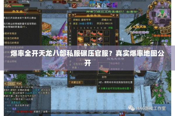 爆率全开天龙八部私服碾压官服？真实爆率地图公开