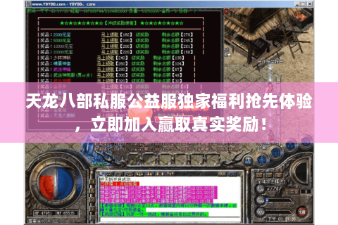 天龙八部私服公益服独家福利抢先体验，立即加入赢取真实奖励！