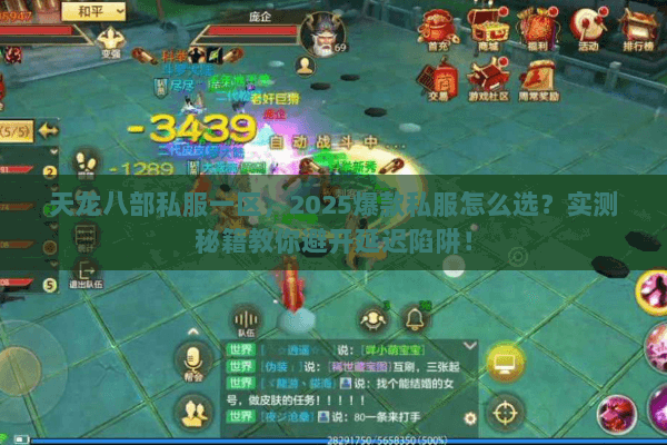 天龙八部私服一区，2025爆款私服怎么选？实测秘籍教你避开延迟陷阱！