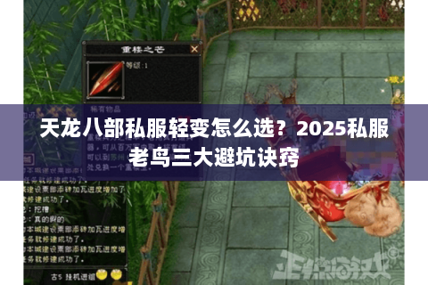天龙八部私服轻变怎么选?2025私服老鸟三大避坑诀窍 天龙八部私服轻变怎么选?2025私服老鸟三大避坑诀窍