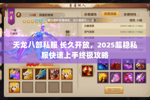 天龙八部私服 长久开放,2025超稳私服快速上手终极攻略 天龙八部私服 长久开放,2025超稳私服快速上手终极攻略