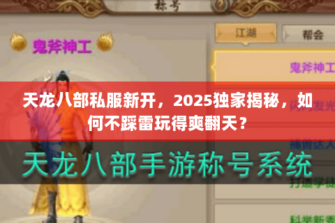 天龙八部私服新开，2025独家揭秘，如何不踩雷玩得爽翻天？