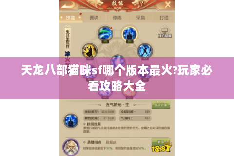 天龙八部猫咪sf哪个版本最火?玩家必看攻略大全