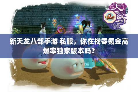 新天龙八部手游 私服，你在找零氪金高爆率独家版本吗？