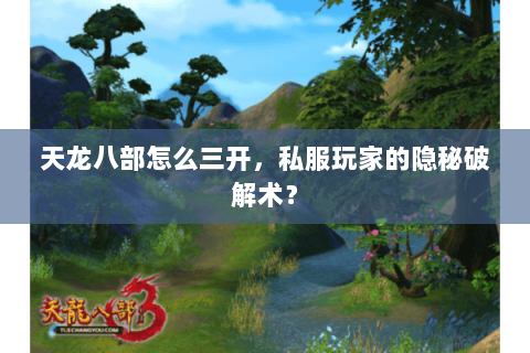天龙八部怎么三开，私服玩家的隐秘破解术？
