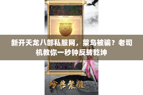 新开天龙八部私服网,菜鸟被骗?老司机教你一秒钟反转乾坤 新开天龙八部私服网,菜鸟被骗?老司机教你一秒钟反转乾坤