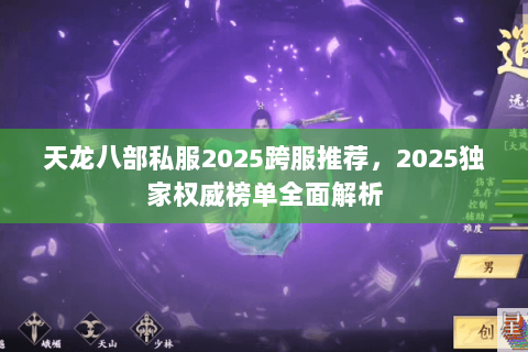 天龙八部私服2025跨服推荐，2025独家权威榜单全面解析