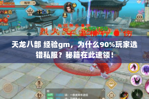 天龙八部 经验gm，为什么90%玩家选错私服？秘籍在此速领！