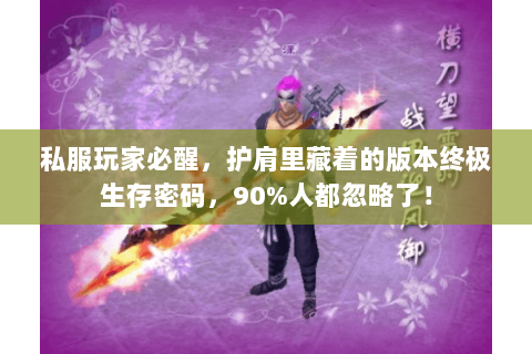 私服玩家必醒,护肩里藏着的版本终极生存密码,90%人都忽略了! 私服玩家必醒,护肩里藏着的版本终极生存密码,90%人都忽略了!