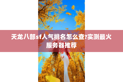 天龙八部sf人气排名怎么查?实测最火服务器推荐 天龙八部sf人气排名怎么查?实测最火服务器推荐