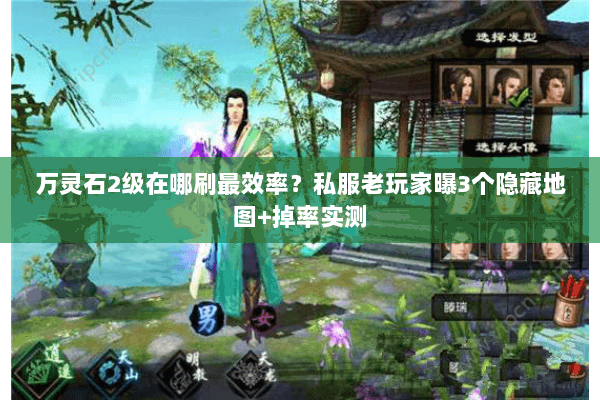 万灵石2级在哪刷最效率？私服老玩家曝3个隐藏地图+掉率实测