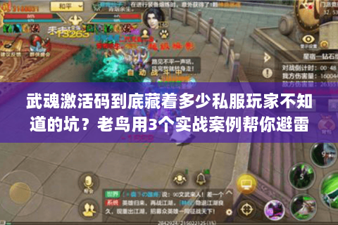 武魂激活码到底藏着多少私服玩家不知道的坑?老鸟用3个实战案例帮你避雷 武魂激活码到底藏着多少私服玩家不知道的坑?老鸟用3个实战案例帮你避雷
