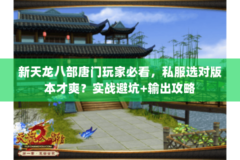 新天龙八部唐门玩家必看,私服选对版本才爽?实战避坑+输出攻略 新天龙八部唐门玩家必看,私服选对版本才爽?实战避坑+输出攻略