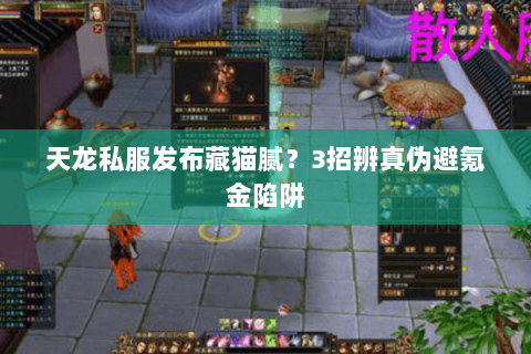 天龙私服发布藏猫腻?3招辨真伪避氪金陷阱 天龙私服发布藏猫腻?3招辨真伪避氪金陷阱