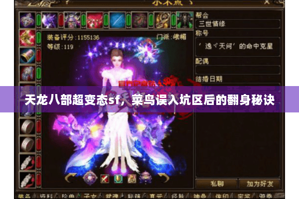 天龙八部超变态sf，菜鸟误入坑区后的翻身秘诀