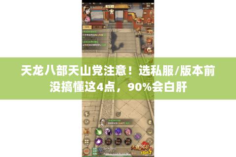 天龙八部天山党注意！选私服/版本前没搞懂这4点，90%会白肝