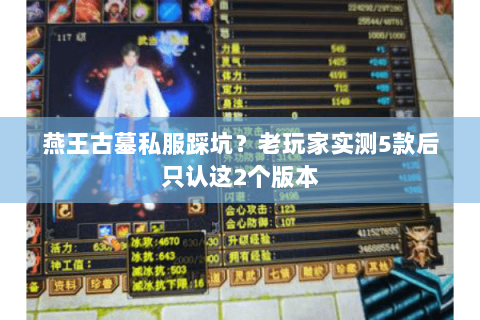 燕王古墓私服踩坑？老玩家实测5款后只认这2个版本
