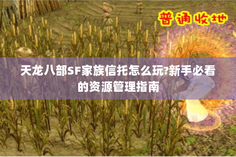 天龙八部SF家族信托怎么玩?新手必看的资源管理指南