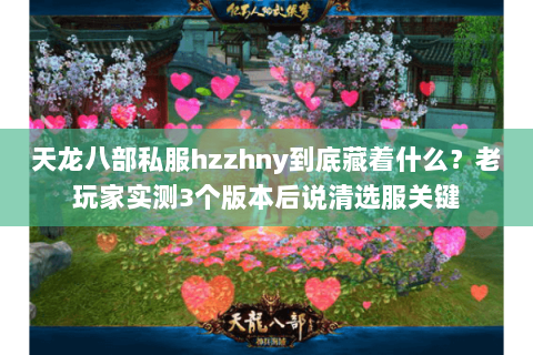 天龙八部私服hzzhny到底藏着什么？老玩家实测3个版本后说清选服关键