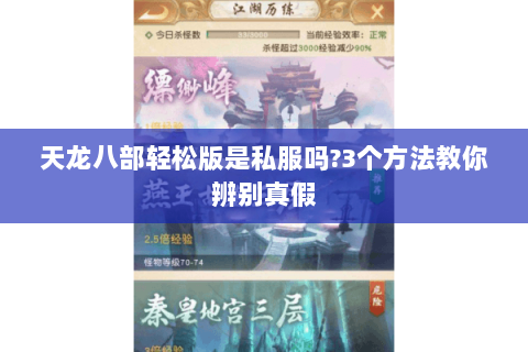 天龙八部轻松版是私服吗?3个方法教你辨别真假 天龙八部轻松版是私服吗?3个方法教你辨别真假