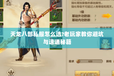 天龙八部私服怎么选?老玩家教你避坑与速通秘籍