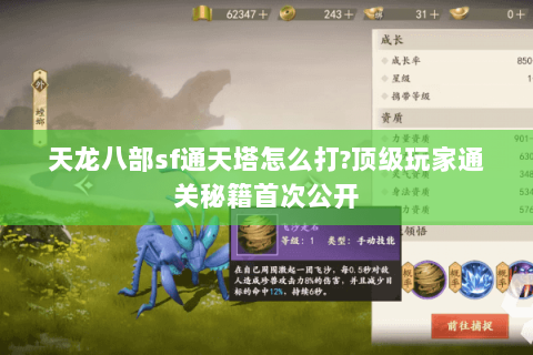 天龙八部sf通天塔怎么打?顶级玩家通关秘籍首次公开