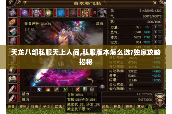 天龙八部私服天上人间,私服版本怎么选?独家攻略揭秘