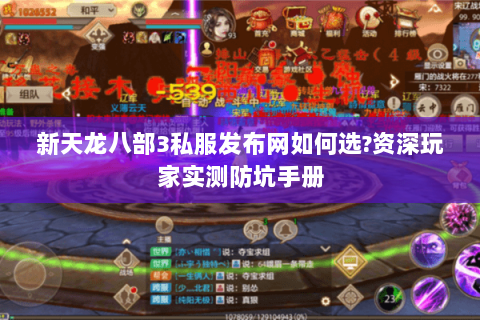 新天龙八部3私服发布网如何选?资深玩家实测防坑手册