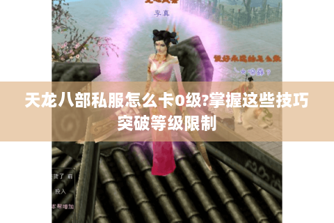 天龙八部私服怎么卡0级?掌握这些技巧突破等级限制