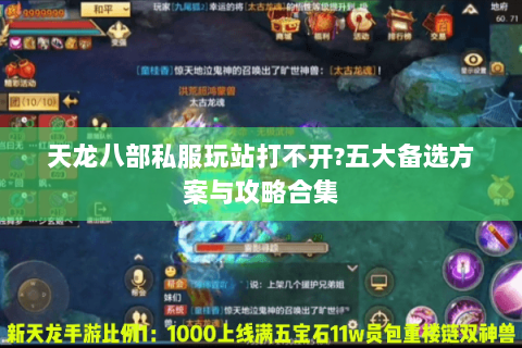 天龙八部私服玩站打不开?五大备选方案与攻略合集