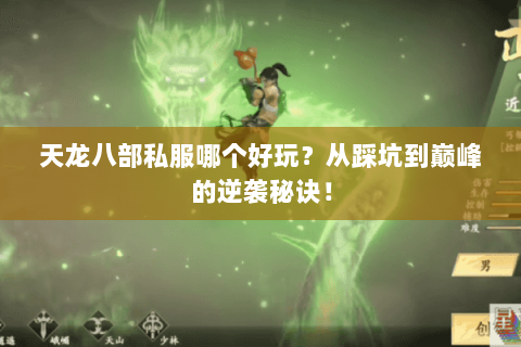 天龙八部私服哪个好玩？从踩坑到巅峰的逆袭秘诀！