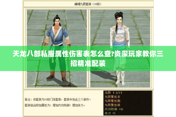 天龙八部私服属性伤害表怎么查?资深玩家教你三招精准配装 天龙八部私服属性伤害表怎么查?资深玩家教你三招精准配装