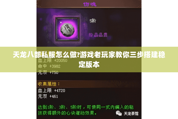 天龙八部私服怎么做?游戏老玩家教你三步搭建稳定版本