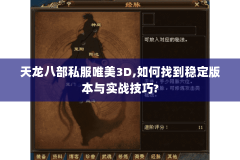 天龙八部私服唯美3D,如何找到稳定版本与实战技巧? 天龙八部私服唯美3D,如何找到稳定版本与实战技巧?