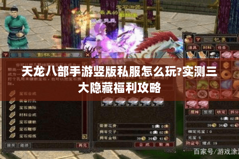 天龙八部手游竖版私服怎么玩?实测三大隐藏福利攻略 天龙八部手游竖版私服怎么玩?实测三大隐藏福利攻略