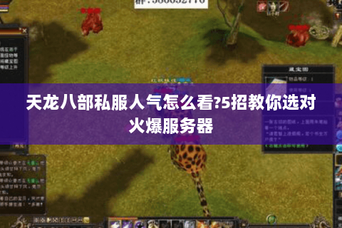 天龙八部私服人气怎么看?5招教你选对火爆服务器 天龙八部私服人气怎么看?5招教你选对火爆服务器