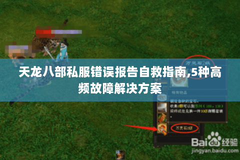 天龙八部私服错误报告自救指南,5种高频故障解决方案