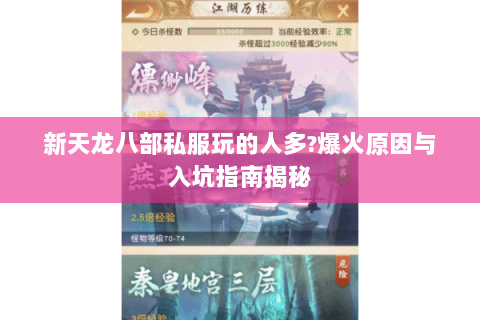 新天龙八部私服玩的人多?爆火原因与入坑指南揭秘 新天龙八部私服玩的人多?爆火原因与入坑指南揭秘