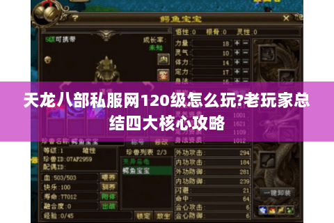 天龙八部私服网120级怎么玩?老玩家总结四大核心攻略