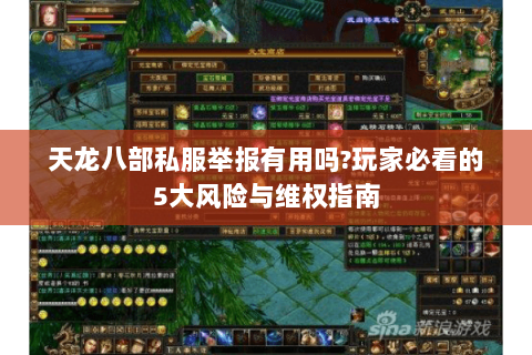 天龙八部私服举报有用吗?玩家必看的5大风险与维权指南 天龙八部私服举报有用吗?玩家必看的5大风险与维权指南