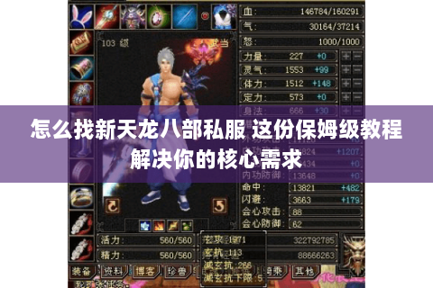 怎么找新天龙八部私服 这份保姆级教程解决你的核心需求