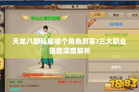 天龙八部私服哪个角色厉害?三大职业强度深度解析